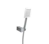 Kiamami Valentina - Kit Doccia 3PZ | Supporto a Muro Regolabile in ABS | Doccetta Estraibile in Acciaio Inox | Tubo Flessibile 150cm, Cromato