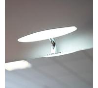 Kiamami Valentina - Lampada a LED Ovale per Specchio del Bagno | 20cm | 28 LED | IP44 | 6000K Luce Fredda | Risparmio Energetico | Specchio Retroilluminato, Specchio per Bagno, Specchio LED, ABS