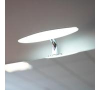 Kiamami Valentina Lampada LED Ovale Alba Per Specchio Bagno 20cm 28 LED | Luce fredda 6000K, potenza 4.8W, installazione bordo specchio, dimensioni 20x4x6 cm, ideale per specchi bagno