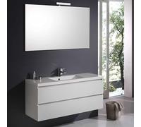 Kiamami Valentina - Mobile Bagno Con Cassetti 120 Cm In Bianco Foresta | Manhattan