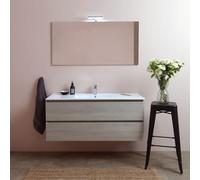 Kiamami Valentina Mobile Bagno Sospeso 120 Cm Olmo Leone Lavabo Specchio
