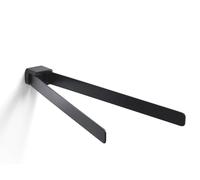 Kiamami Valentina - Porta Salviette Doppio a Snodo con Due Braccia | Accessorio Bagno Chic | Ottone Nero, 35 cm, Nero, Metallo