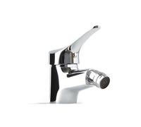 Kiamami Valentina - Rubinetto Miscelatore Monocomando per Bidet | Corpo in Ottone Cromato | Leva in Zinco | Tubo Flessibile 35 cm | Piletta inclusa