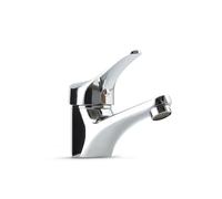 Kiamami Valentina - Rubinetto Miscelatore Monocomando per Lavabo | Serie Cembra | Ottone Cromato | Leva in Lega di Zinco | Certificato ACS | Cartuccia 40mm | Flessibile 35 cm | Piletta inclusa