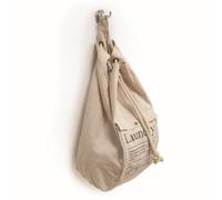 Kiamami Valentina - Sacca porta biancheria per il bagno da appendere in cotone ecrù