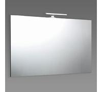 Kiamami Valentina - Specchiera 120x60 con pannello posteriore in legno e illuminazione con lampada led