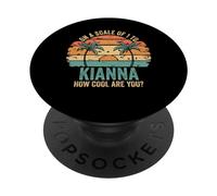 KIANNA Cute Retro Girls Groovy KIANNA Personalized Name PopSockets PopGrip Adesivo