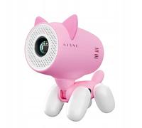 Kiano Alpha Kid Cat - Proiettore per bambini HD 720p, Android 13, WLAN e Bluetooth, correzione Keystone, altoparlante da 3 W, proiettore LED per cameretta dei bambini