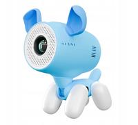 KIANO Alpha Kid Dog - Proiettore per bambini | HD 1280 × 720 | Android 13 | 200 ANSI Lumen | 50-150 pollici | Wi-Fi e Bluetooth | Proiettore di apprendimento e gioco per bambini | Bianco/Blu