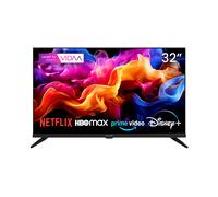 KIANO Televisore 32 Pollici Smart TV Elegance - HD Ready - VIDAA - WiFi - LED - Dolby Digital Plus - PVR USB - Triplo Tuner DVB-T2/S2/C - 3 HDMI - Design senza cornice
