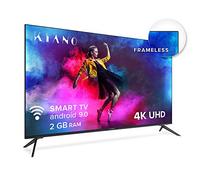 KIANO Elegance TV 55" Pollici 4K UHD HDR10 (Android TV 9.0 2GB RAM METAL CASE [Televisore 140 cm Frameless Senza Cornice 8GB] Smart TV, Netfilx, Youtube) Triple Tuner DVB-T2 C/S2, PVR, WiFi