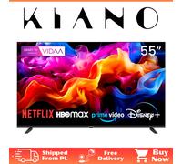 KIANO Elegance 55" Smart TV VIDAA - D-LED Full HD, Dolby Digital Plus 5.1, WiFi, 3×HDMI, 2×USB PVR, CI+, Design senza cornici