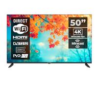 KIANO Smart TV 50" Elegance - 4K UHD (3840×2160), HDR10, Android 11 - Triple Tuner DVB-T2/S2/C - Netflix, YouTube, Bluetooth, WLAN - 3 HDMI, 2 USB, CI+ - Design in metallo - VESA 200×300