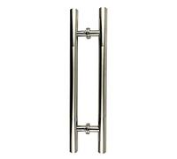 Kiaoeiuyti Durevole 304 in acciaio inossidabile spazzolato Porta rotonda Porta della porta in vetro manico a spinta Porta per porte scorrevole in legno (25 × 300 × 180 mm)