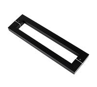 Kiaoeiuyti Gate hardware pesante in acciaio inossidabile tubo quadrato manico in vetro manico della porta scorrevole manico della porta della doccia neri, 10 lunghezze (nero 1238 × 1200 mm)