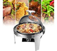 Kiaoeiuyti in Acciaio Inossidabile Buffet Elettrico r con Coperchio in Vetro Contenitore di Calore Alimentare Professionale per Il Piatto a Buffet Calda più Calda per la porzione, a Colori.