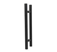 Kiaoeiuyti Manico a traino della porta, durevole tubo rotondo in acciaio rotondo Home Office Glass Porta Sliding Hands-Easy da installare, 2 colori, 5 dimensioni (nero 600 × 400 mm)