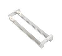 Kiaoeiuyti Manico della porta-facile da installare, spazzolato in acciaio inossidabile in acciaio quadrato Office in vetro manico in legno lunghezza in legno 80/120 cm (800 × 775 mm)