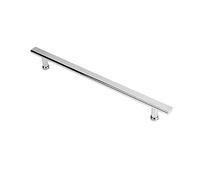 Kiaoeiuyti Manico della porta in vetro doccia per bagno, finitura con doccia a faccia singola con finitura cromata sospetta/440 mm