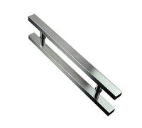 Kiaoeiuyti Manico della porta in vetro push-pull 304 in acciaio inossidabile manico a tubo quadrato spazzolato Accessori hardware per porta di legno addensato, 8 dimensioni (800 × 500 mm)