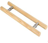 Kiaoeiuyti Manico della porta scorrevole a scorrimento rotondo rustico, maniglia della porta di accesso a forma, per cancello esterno interno, 15,7 "/23,6" /31,5 "(Colore: naturale, dimensione: 60