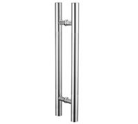 Kiaoeiuyti Manico della porta scorrevole in acciaio inossidabile Porta della porta, 180 cm/70,87 nella maniglia della porta scorrevole commerciale, impermeabile e ruggine (argento, foro 80 cm/31,5 ")