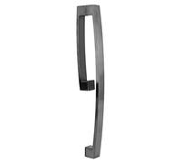 Kiaoeiuyti Porta della porta in vetro Pull a forma di L, hardware per porte ad arco per la doccia porta in vetro da bagno, 304 manici a tubo in acciaio inossidabile, 15 x 30 mm (grigio scuro)