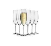 KIAPPO Set di bicchieri da spumante VENEZIA 280 ml - eleganti bicchieri da champagne in vetro trasparente - di alta qualità ed elegante - ideali per vino spumante, matrimoni e regali - lavabili in