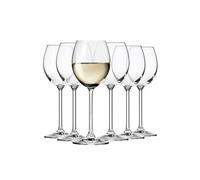 KIAPPO Set di bicchieri da vino VENEZIA 280 ml - eleganti bicchieri per vino, cocktail e bevande - vetro di qualità antigraffio - design minimalista - lavabile in lavastoviglie - confezione regalo