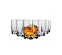 KIAPPO Set di bicchieri da whisky MIXOLOGY 260 ml - bicchieri pesanti in vetro spesso - per whisky, acqua, bevande e succhi di frutta - lavabile in lavastoviglie - design elegante per un piacere