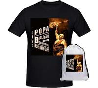 kiapu Popa Chubby Big Bad Beautiful Live Funny Soft O Tee Shirts for Mens Black S
