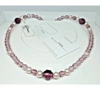 KIARA CIELO VENEZIA 1270 COLLANA DONNA CRISTALLI AMETISTA,PERLE COLTIVATE,45 Cm