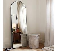 KIAYACI Specchio da pavimento con supporto per camera da letto, specchio da parete completo (nero, 149,9 x 50,8 cm)