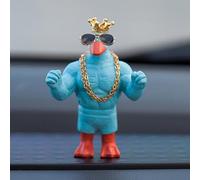 KIAYOO Mini Anatra Muscolosa, Regalo Divertente Decorazione Ornamentale per Auto Casa Ufficio, Statua Scultura Figurina per Lui Uomo Lei Donna Amici Fidanzato Compleanno Capodanno Natale, Blu