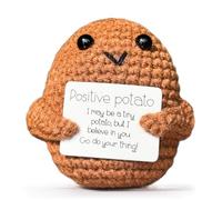 KIAYOO Patata Positiva, Regalo Originale e Divertente Idea Divertente Patata Positiva Peluche Inusuale Pupazzo di Umorismo e Motivazione Compleanno Natale Capodanno Regalo per Uomini Donne Ragazze