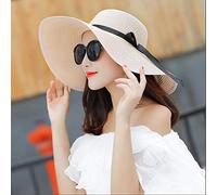 KIAZHAO Cappello da sole da donna estivo a tesa larga bianchi cappelli di paglia grandi cappelli da sole per le donne protezione panama floppy cappelli da spiaggia da donna