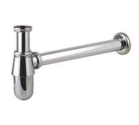 Kibath 182954 Sifone di scarico modello BOT per lavelli e lavandini. Altezza regolabile massima 185 mm. Realizzato in ottone con finiture in stile cromo lucido. Ricambi originali, 1