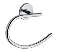 Kibath 324664 Portasciugamani ad anello di design. Realizzato in acciaio inossidabile e finitura in cromo lucido. con due opzioni di posizionamento, adesivo o con viti