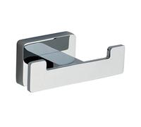 Kibath 496423 - Appendiabiti da bagno, design SE. Realizzato in acciaio inox e finitura cromata lucida, con forme quadrate. Posizionamento: con viti.