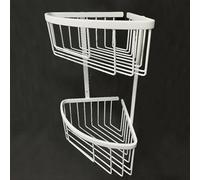 Kibath Cesto portagel angolo ACO doppia finitura bianco opaco realizzato in ottone