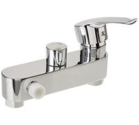 Kibath Rubinetto monocomando CAN/VER compatibile con la stragrande maggioranza delle colonne doccia, deviatore integrato per cambiare posizione da doccia a spruzzo, ricambi originali garantiti