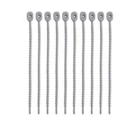 KiBcsLic 10 fascette stringicavo in silicone, regolabili, per la gestione dei cavi, per organizzare i cavi dei computer di casa, 21.5x1.4 Cm