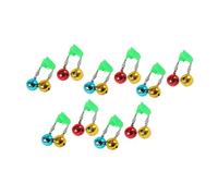 KiBcsLic 10 Pezzi Campanello Allarme per Canna da Pesca con Doppia Suoneria Segnalazione Morso Pesce Portatile E Compatto Adatto per Pesca di Fiume, Clip Colorata