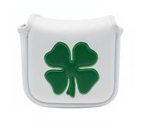KiBcsLic 10 Pezzi Copri Mazza da Golf a Semi Cerchio Antiurto Copri Ferro da Golf in PU Leggero Copritesta PU Impermeabile, Bianco, Grande Quadrifoglio Grande Quadrato