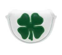 KiBcsLic 10 Pezzi Copri Mazza da Golf a Semi Cerchio Antiurto Copri Ferro da Golf in PU Leggero Copritesta PU Impermeabile, Bianco, Grande Quadrifoglio Piccolo Semicerchio