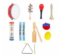 KiBcsLic 10 Pezzi Set Musicale da 10 Pezzi Sviluppo Sensoriale Set di Percussioni Percussione Didattica Colorato Gioco Educativo per Bambini Piccoli