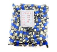 KiBcsLic 100 Pezzi Connettore per Cavo TV Britannico con estrusa Componente di Ricambio 24 Adattatori schermati Leggeri Serie Parti