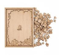 KiBcsLic 100 Pezzi Puzzle a Tema Gatti Cani Regalo Originale Puzzle in Legno Sagomato Resistente Giocattolo per Coppie