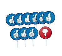 KiBcsLic 10x Paddle per Pollice in Su/pollice in Giù, Paddle per Asta, Segnali per L'interazione tra Insegnanti E Studenti