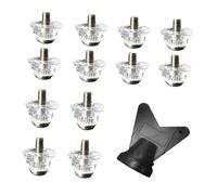 KiBcsLic 12 Pezzi Tacchetti Scarpe Calcio Sostitutivi con Chiave Nylon Metallo Leggeri E Resistenti Adatti per Partite di Rugby Esercizi Atletici Allenamento a, 15mm18mm